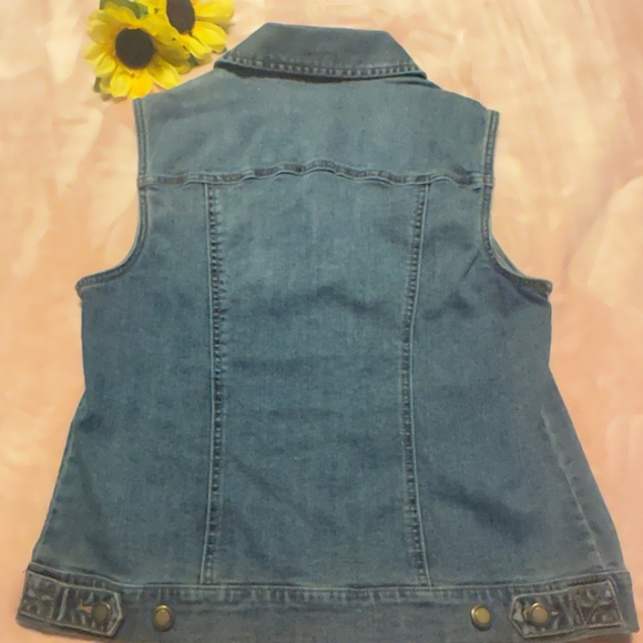 Denim Jean Vest Button Down Size Small by Denim - Picture 10 of 12